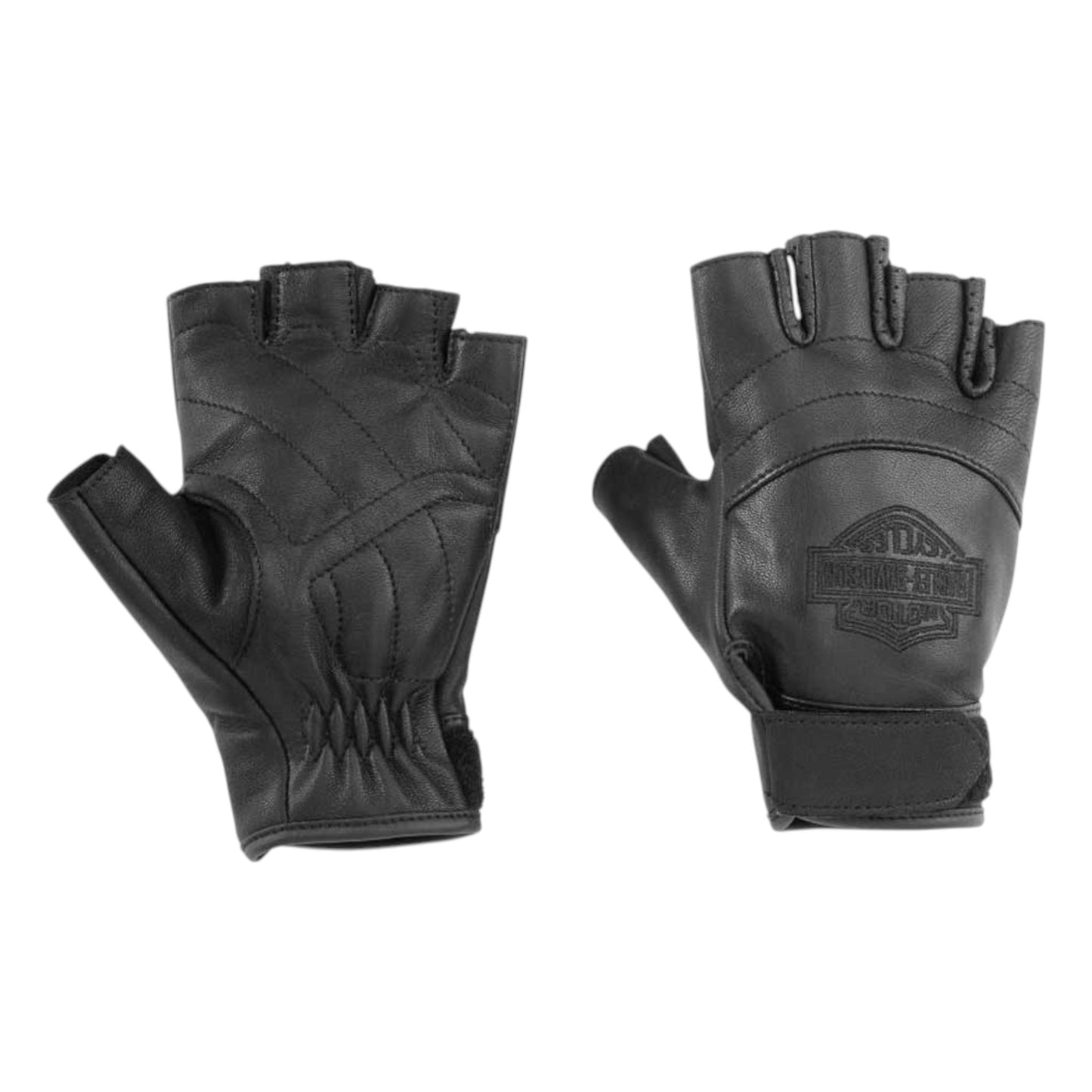WOMEN'S BAR & SHIELD FINGERLESS LEATHER GLOVES
