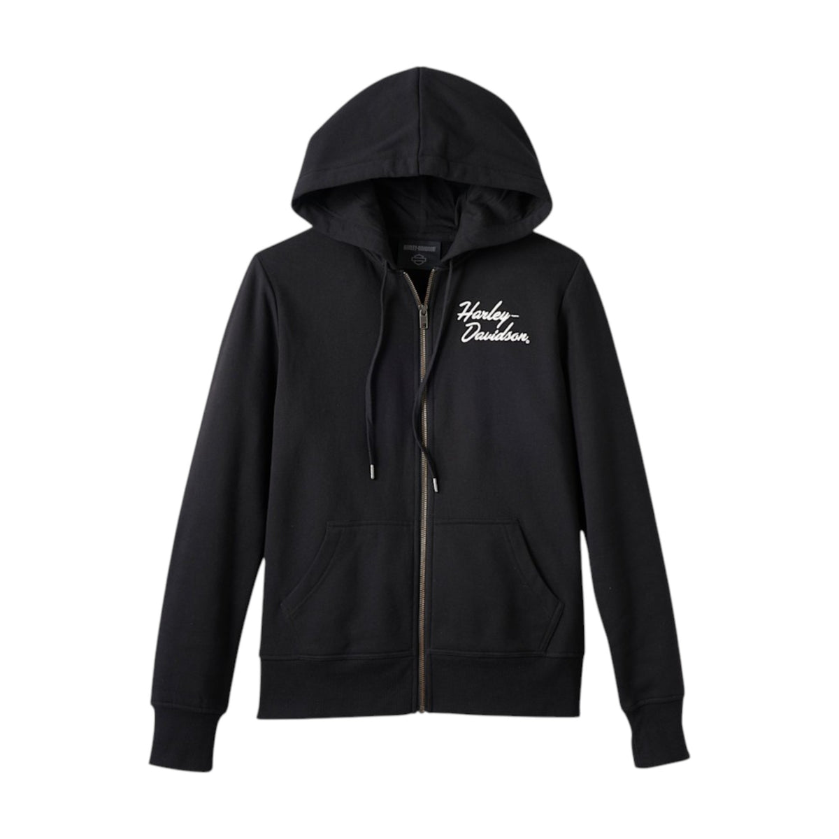 WOMEN'S SPECIAL BAR & SHIELD ZIP FRONT HOODIE - BLK