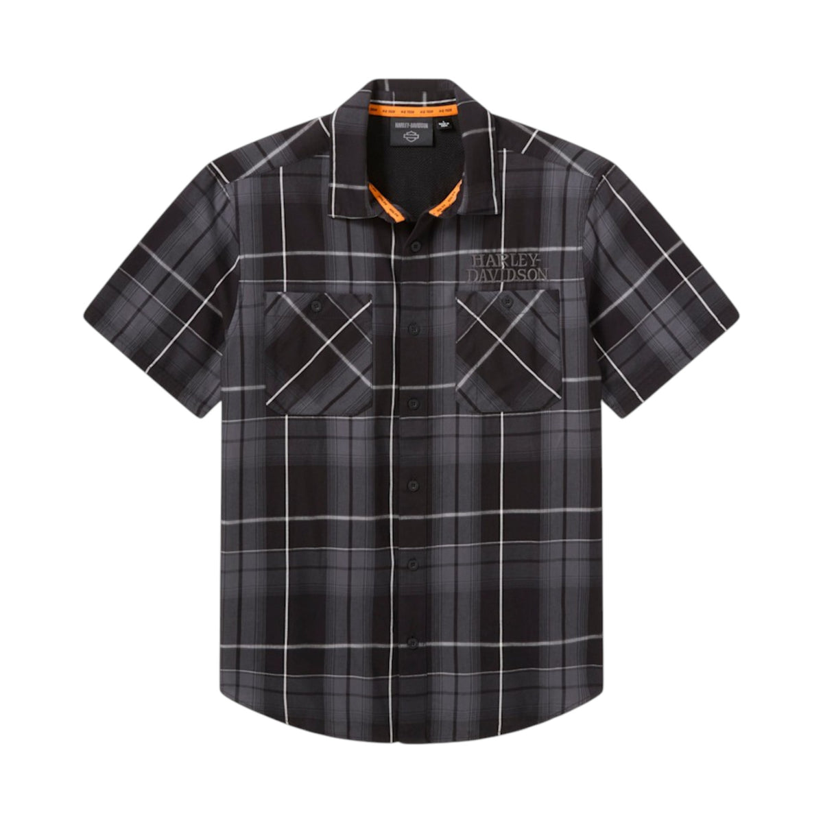 WILLIE G SKULL VENTED STRETCH COMFORT SHIRT - BLK