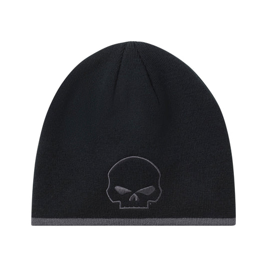 MEN'S WILLIE G SKULL KNIT BEANIE - BLACK