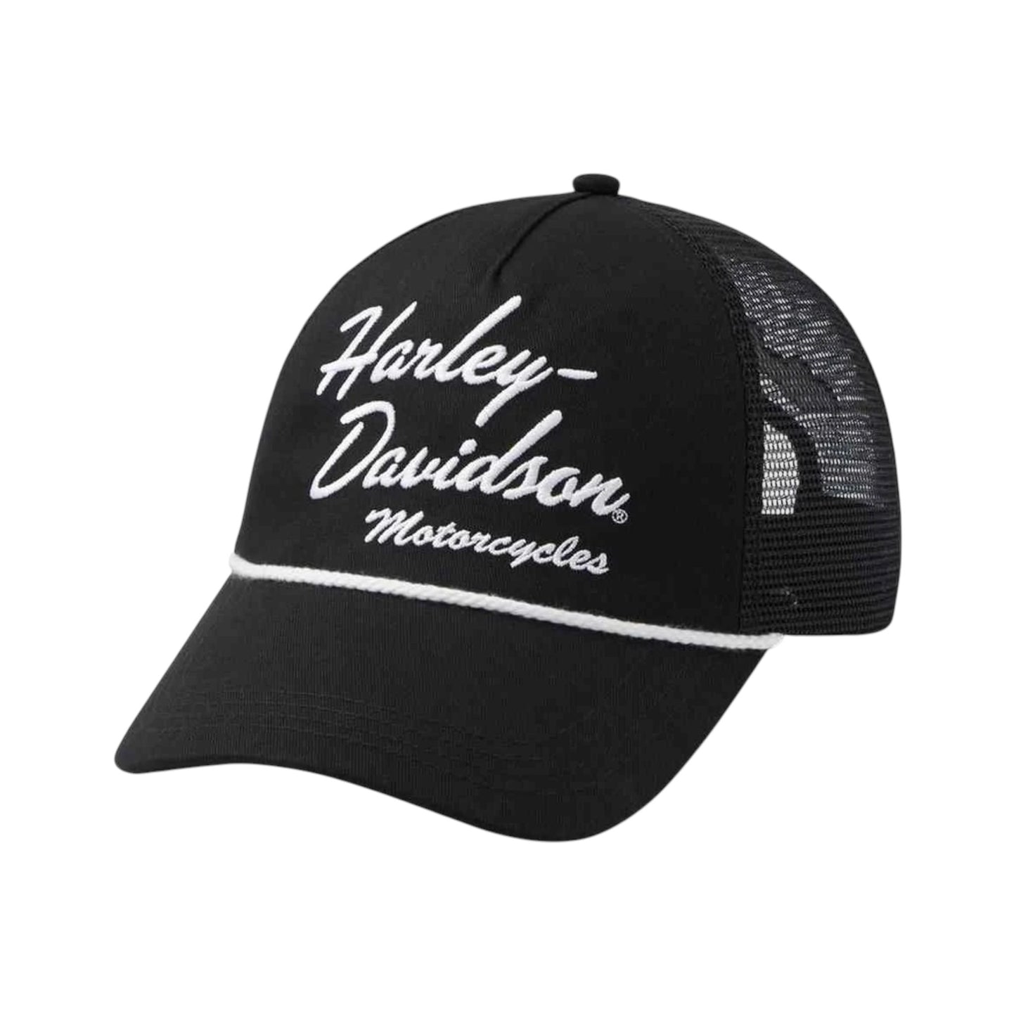 H-D WOMEN'S SCRIPT ADJUSTABLE TRUCKER CAP