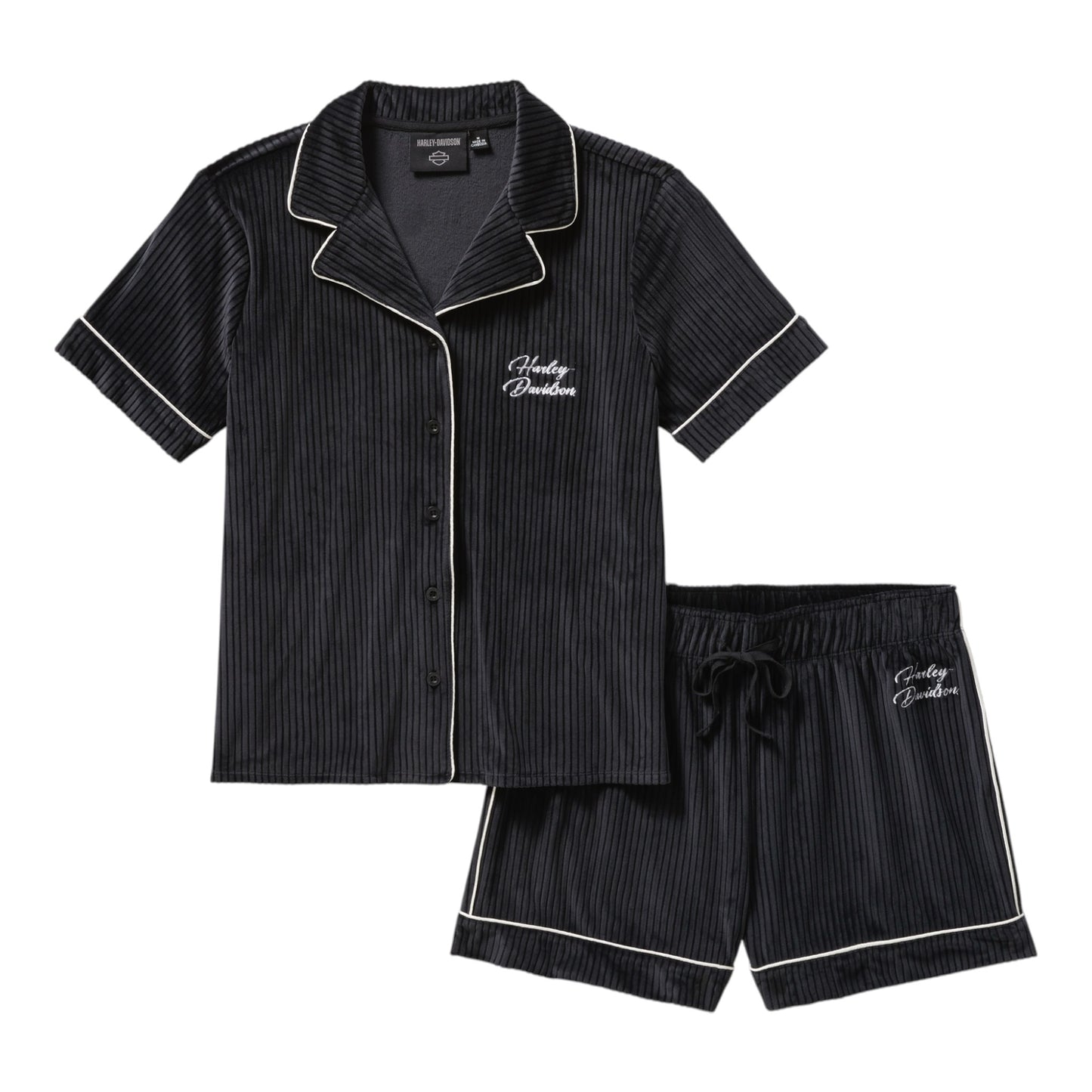 VELOUR PAJAMA SHORT SET