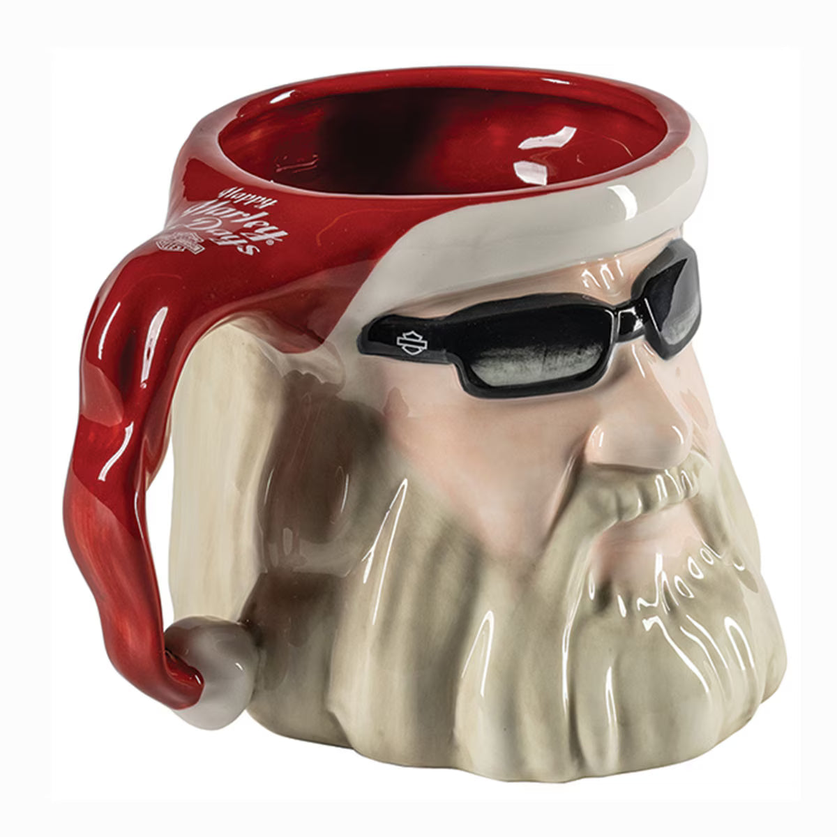 W25 BIKER SANTA SCULPTED MUG