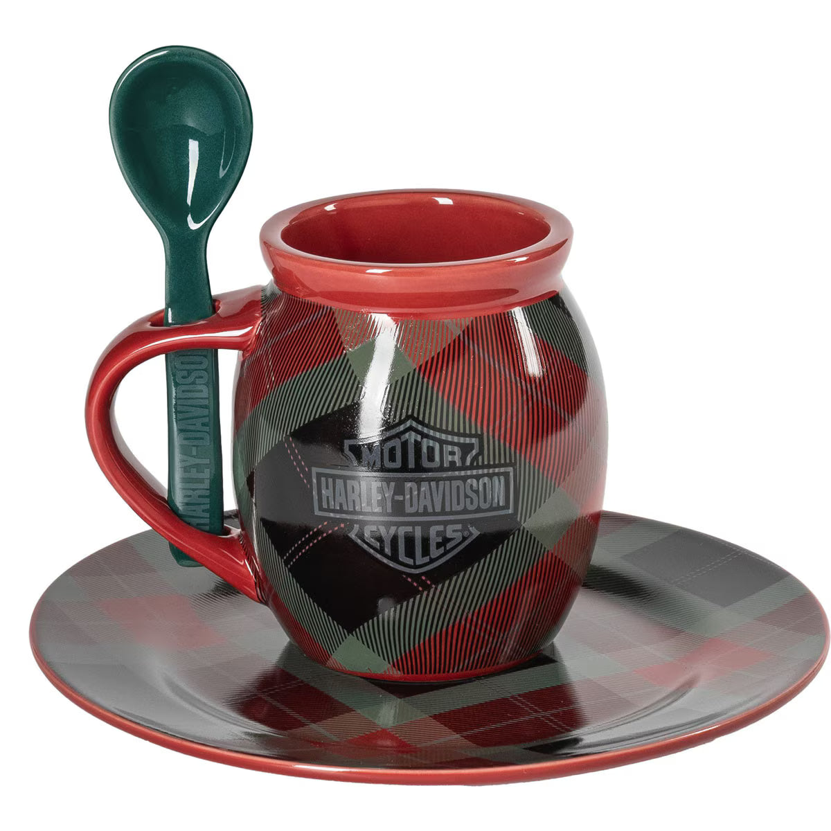 W25 HOLIDAY PLAID COCOA MUG SET