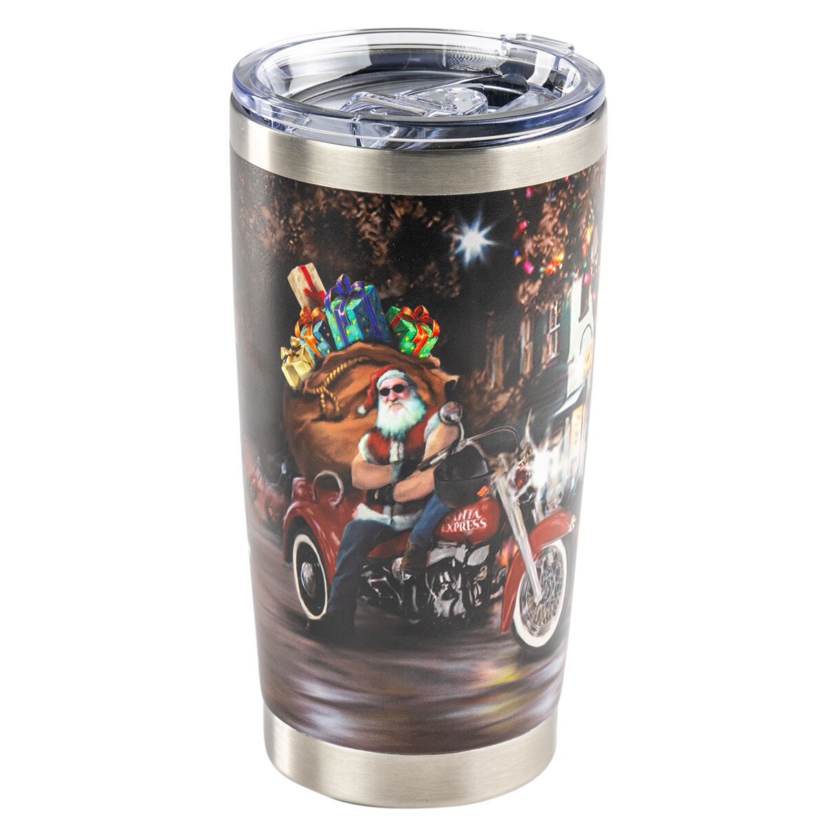 W25 BIKER SANTA TRAVEL MUG