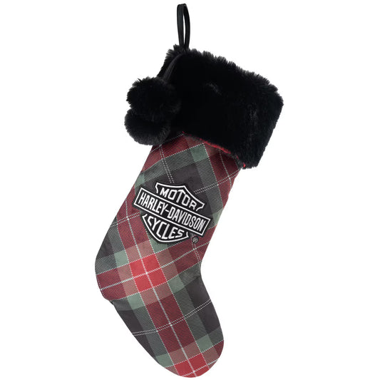 W25 HOLIDAY PLAID STOCKING