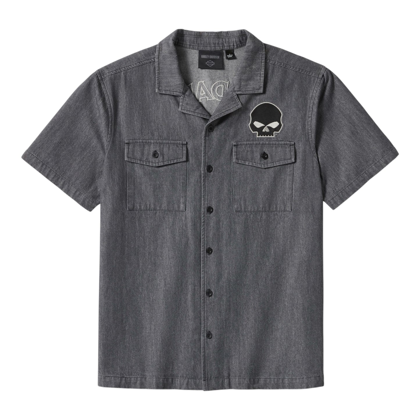 SHIRT-DENIM, WILLIE G, BLACK