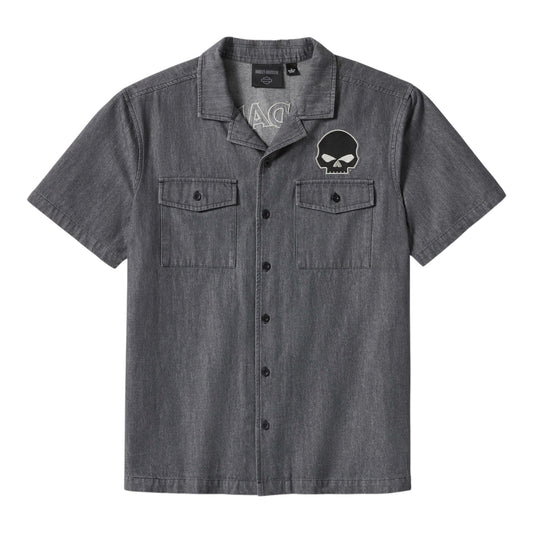 SHIRT-DENIM, WILLIE G, BLACK