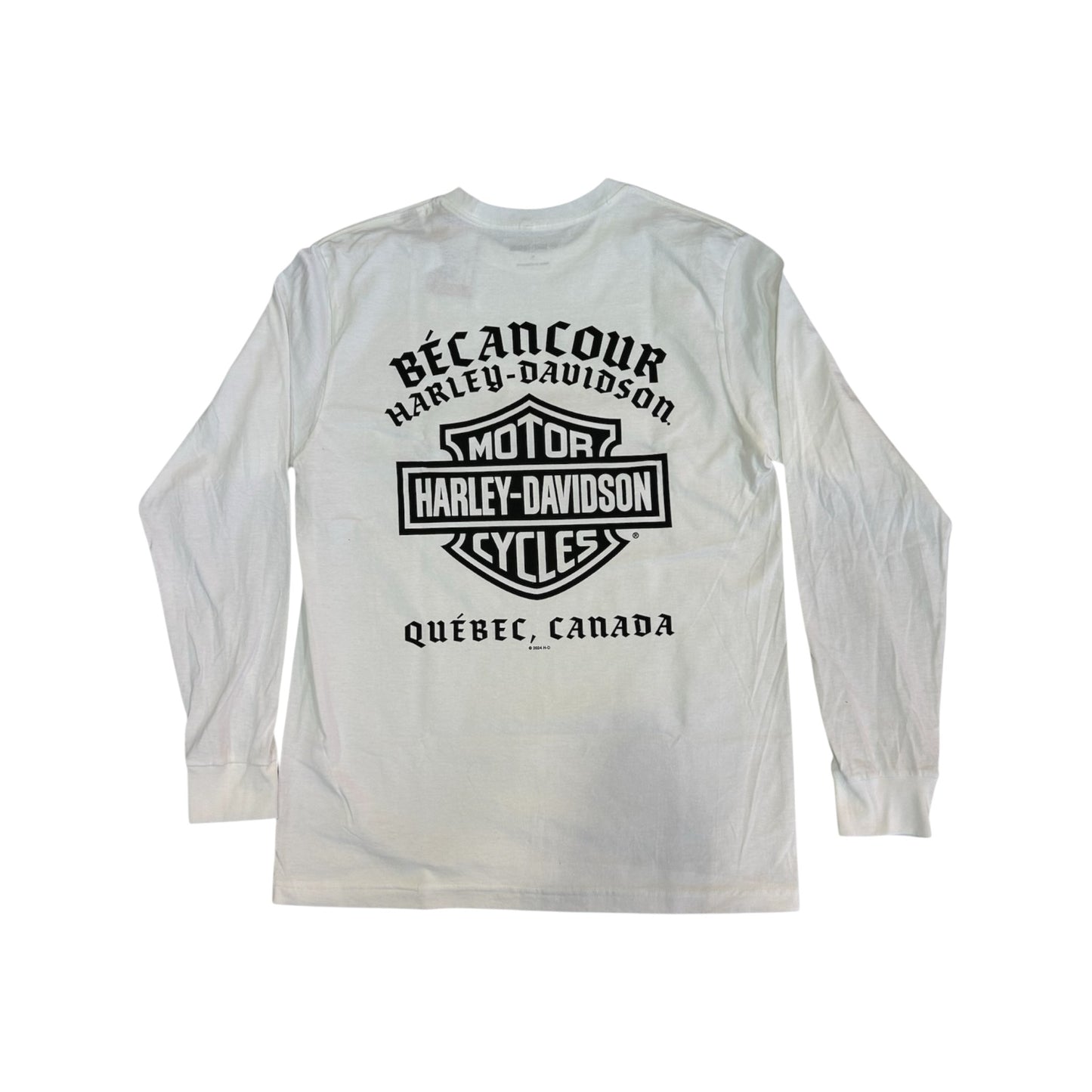 H-D B&S OUTLINE WHITE BLK