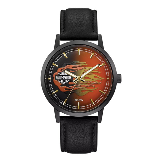 ORANGES FLAMES WITH LEATHER