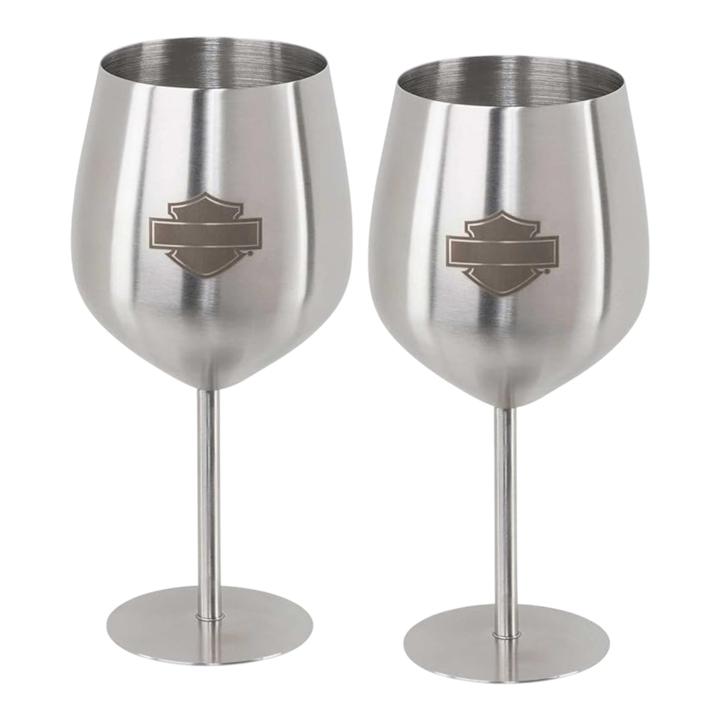 H-D STAINLESS STEEL WINE GLASS SET