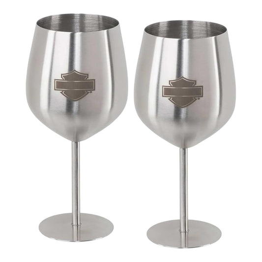 H-D STAINLESS STEEL WINE GLASS SET
