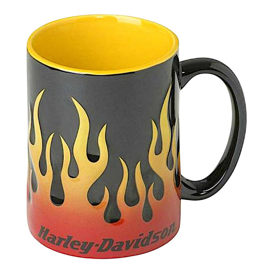 H-D SCULPTED FLAMES MUG