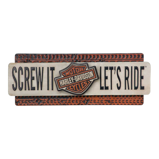 H-D SCREW IT LET'S RIDE METAL SIGN