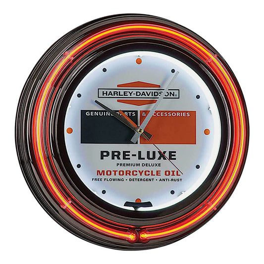 H-D PRE-LUXE DOUBLE NEON CLOCK
