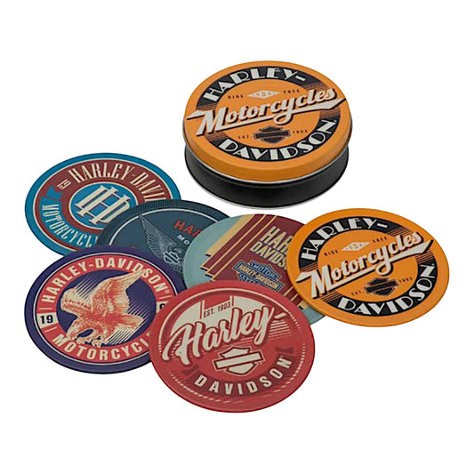 H-D RETRO TIN COASTER SET