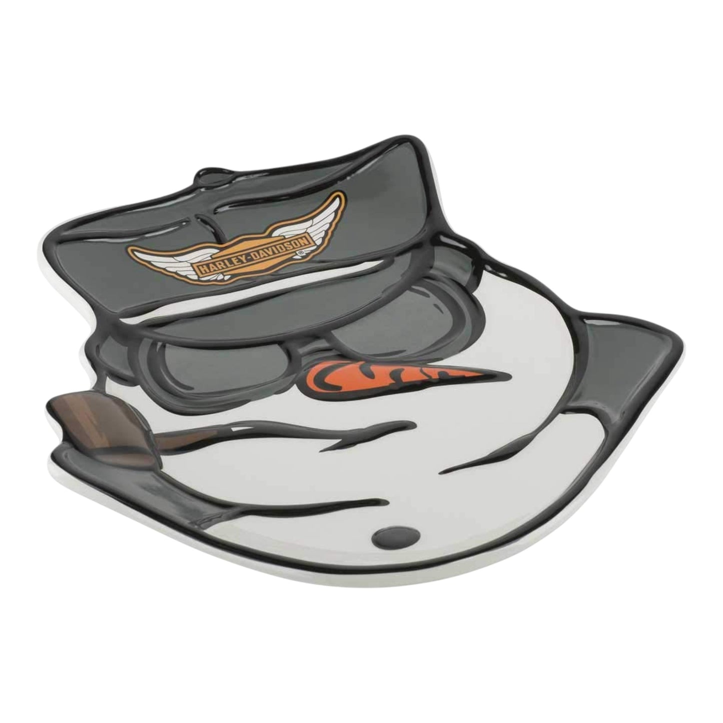 W-19 BIKER SNOWMAN PLATE
