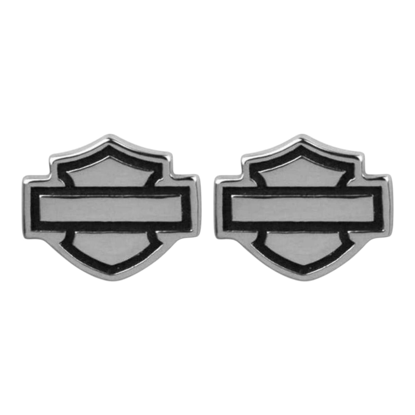 OPEN B&S LOGO POST EARRINGS