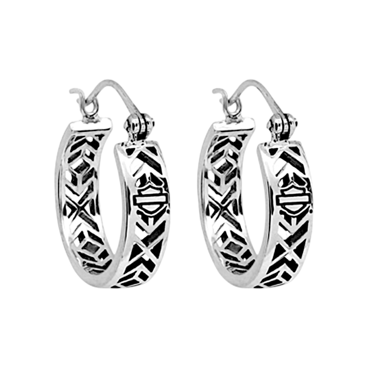 H-D AZTEC HOOP EARRINGS