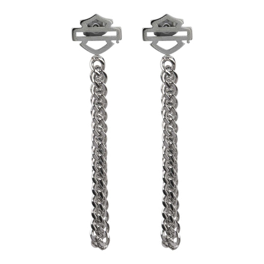 CURBLINK DROP CHAIN EARRINGS