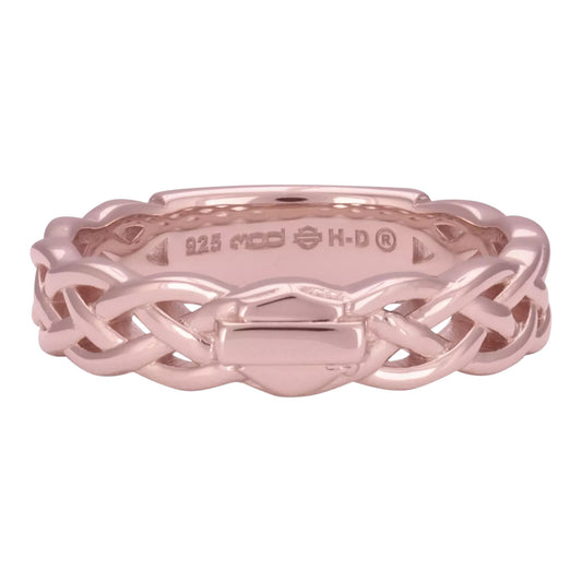 ROSE GOLD PLATED BRAIDED RING