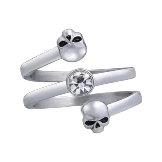 TEMPEST SKULL WRAP RING