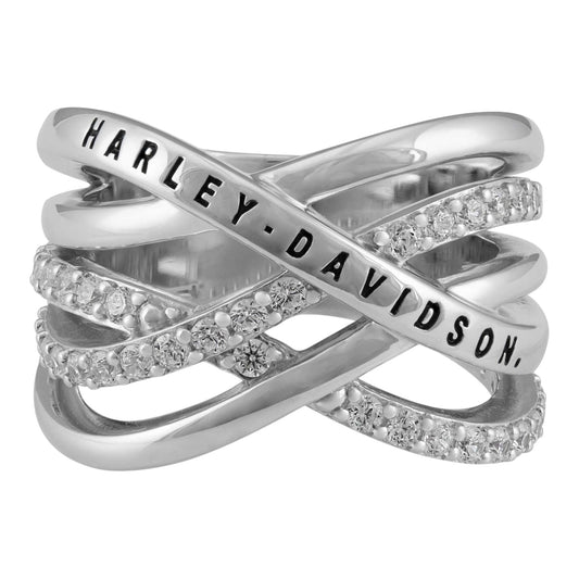TWISTED BLING BAND RING