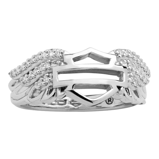 H-D BLING WING BAND RING