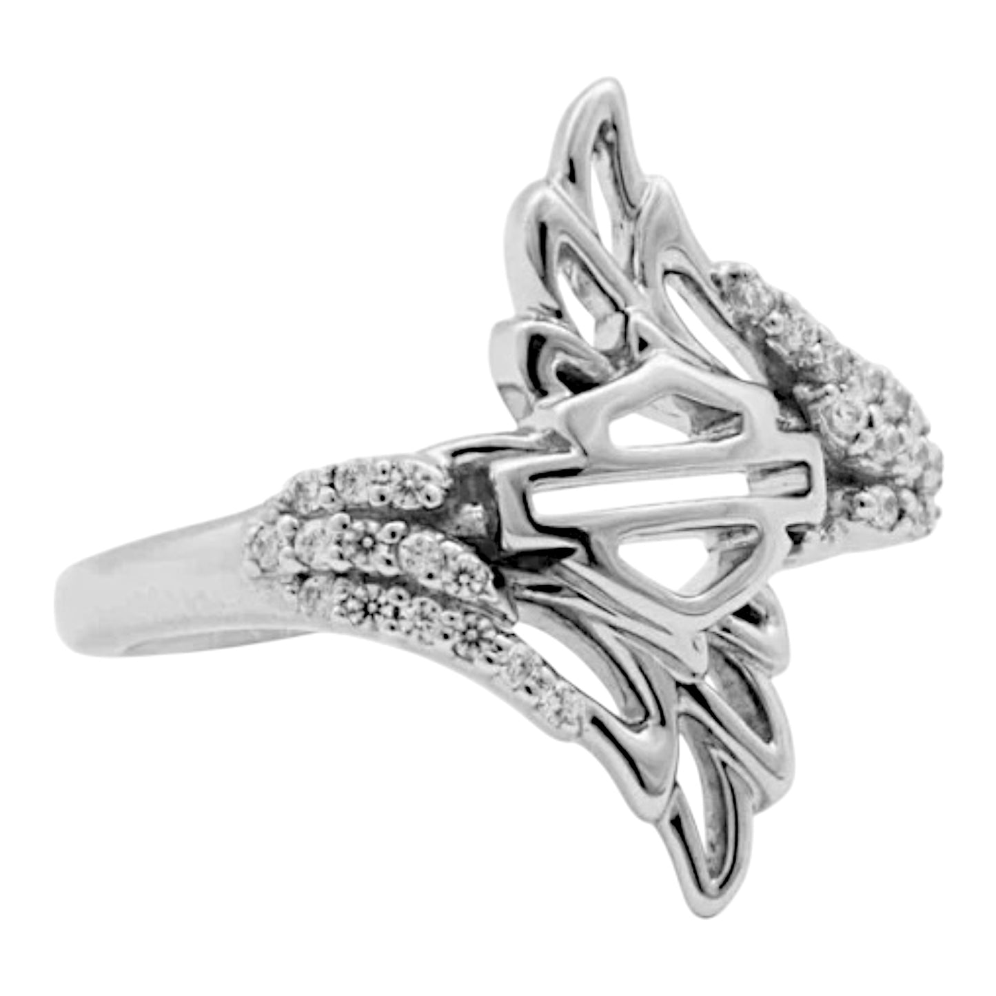 H-D BLING DOUBLE WING RING