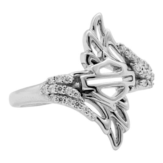 H-D BLING DOUBLE WING RING