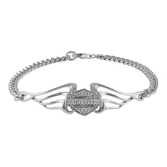 BLING B&S WITH PIERCED CHAIN BRACELET
