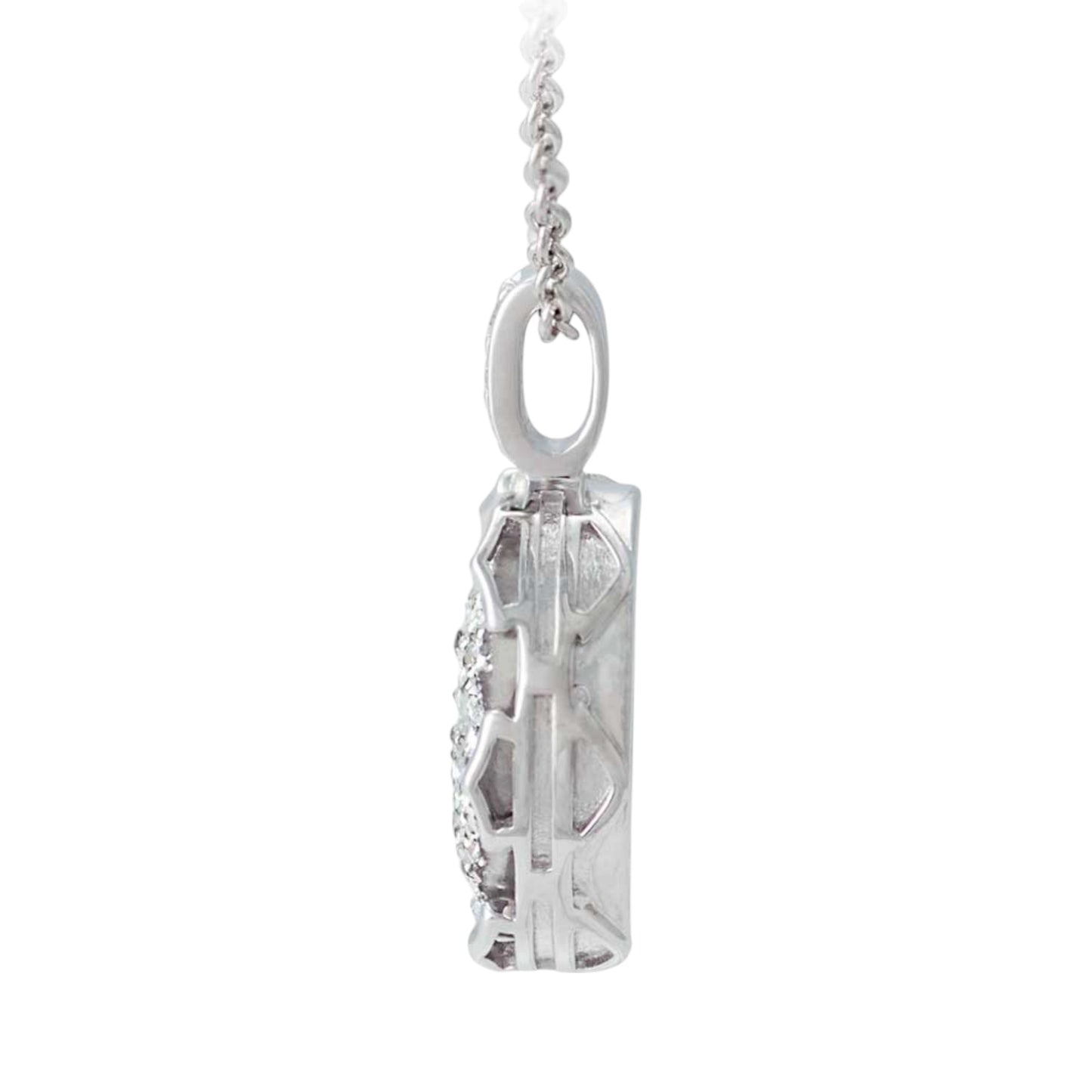 OVAL SILVER DRUSY NECKLACE