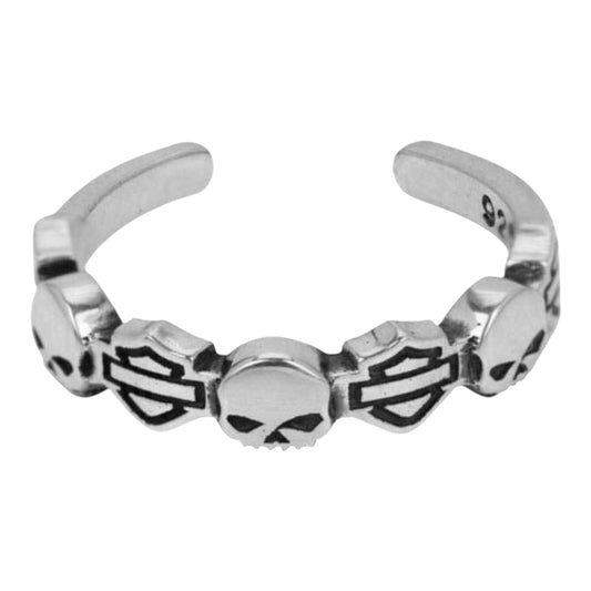 MULTIPLE B&S SKULL TOE RING