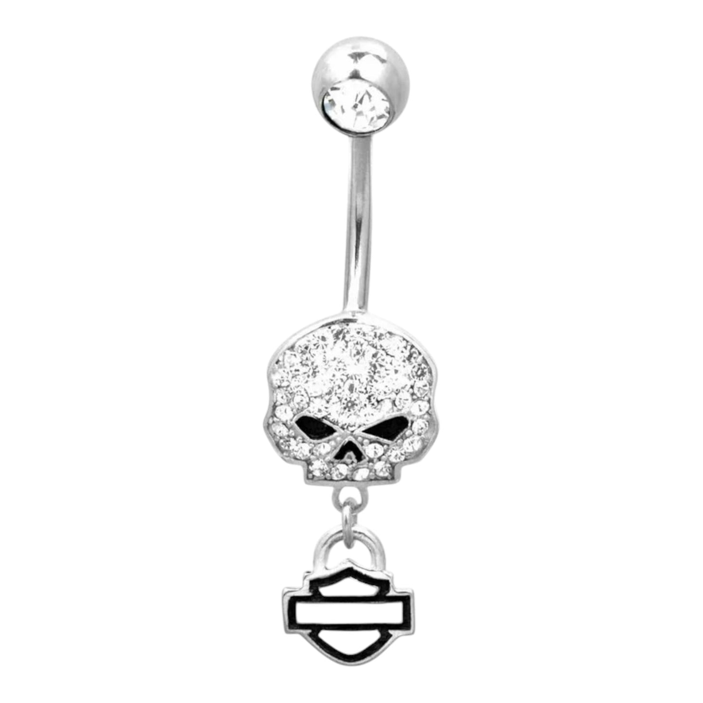 BLING WILLIE G SKULL BELLY JEWEL