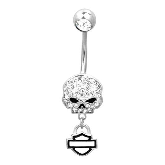 BLING WILLIE G SKULL BELLY JEWEL