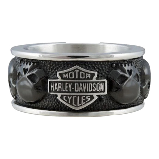 MULTI SKULL BAND RING
