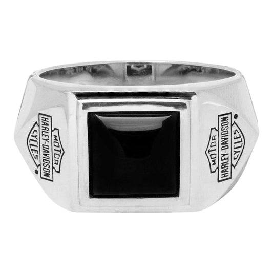 SQUARE BLACK ONYX RING