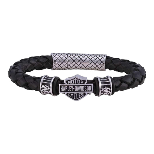 B&S BLACK BRAIDED BRACELET