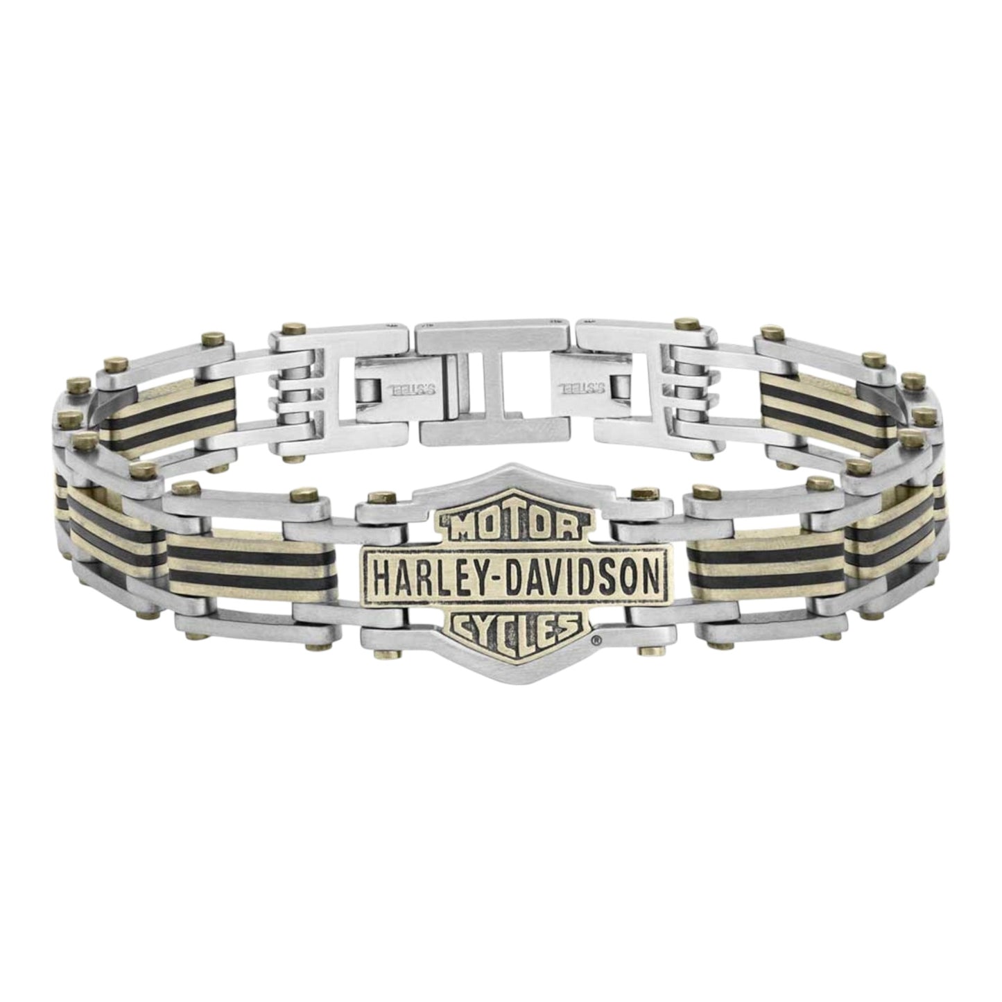 BRASS & STEEL CHAIN BRACELET