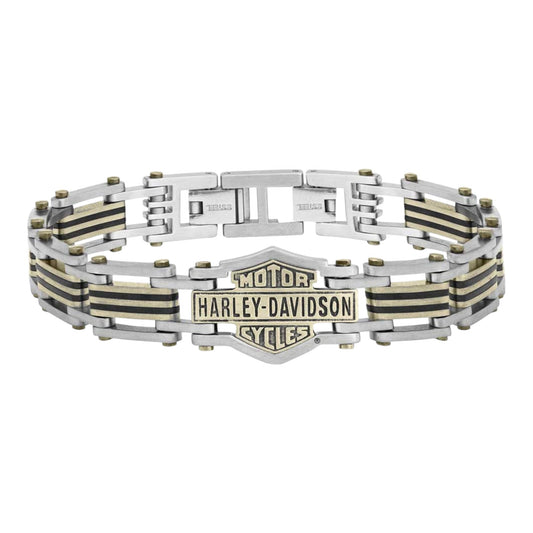 BRASS & STEEL CHAIN BRACELET