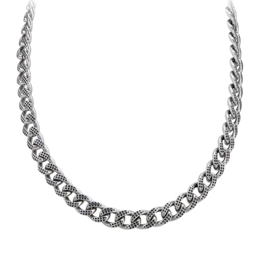 CHECKERED CURBLINK NECKLACE