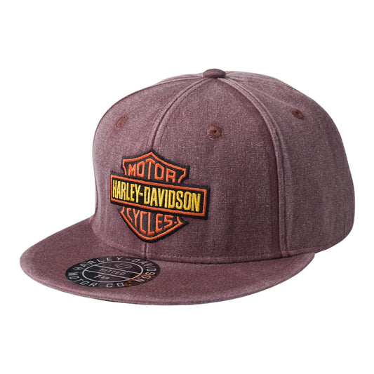 CAP - WOVEN WASHED BURGUNDY