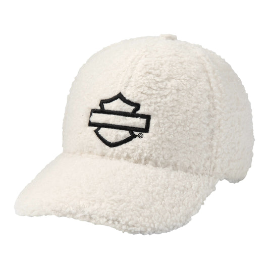 FUZZY HAT, WOVEN - WHITE