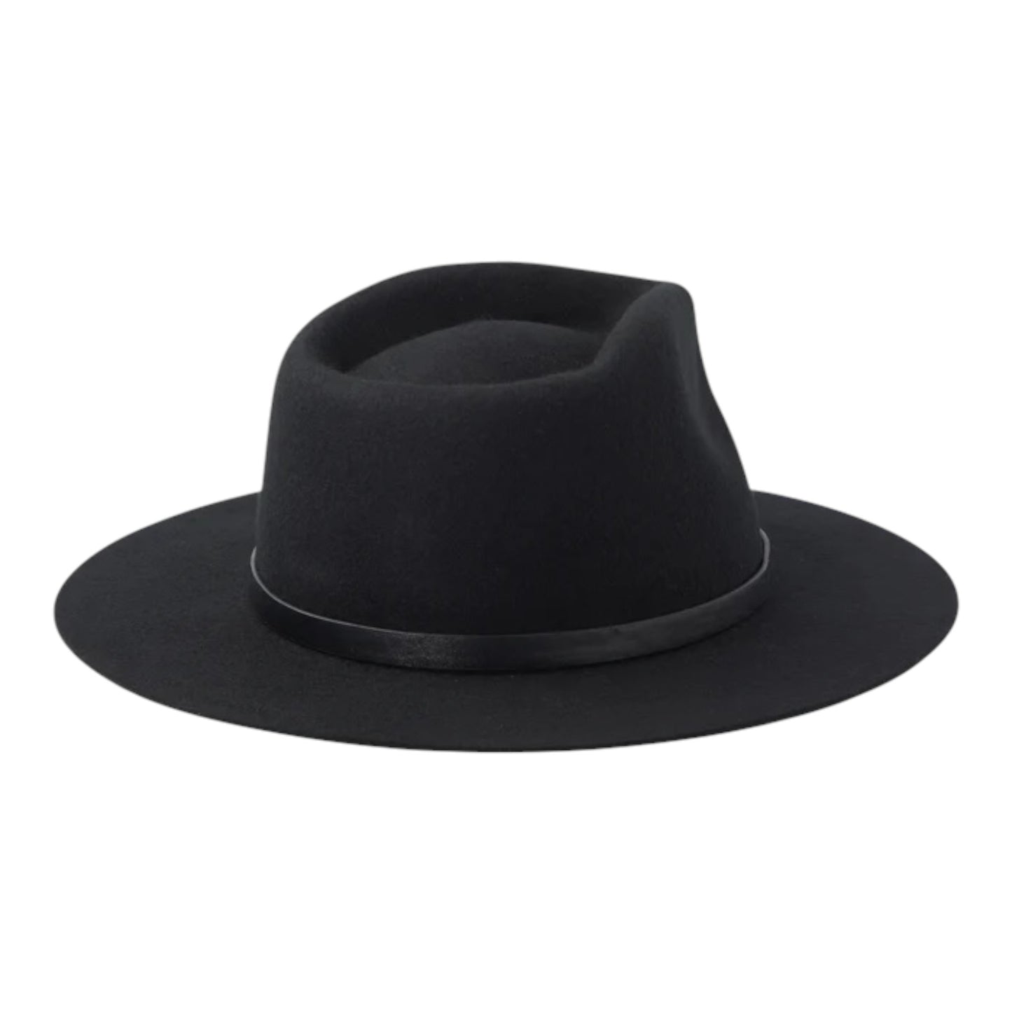 HAT-WOVEN/LEATHER, BLK