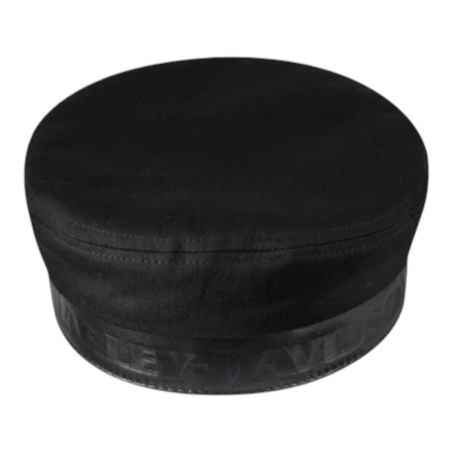 HAT- WOVEN BLK W/STUD & LEATHER
