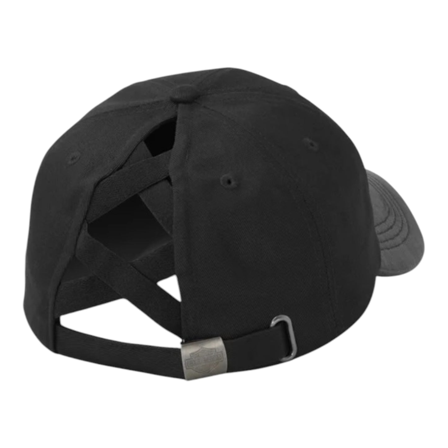 HAT-WOVEN, BLACK W/ LEATHER