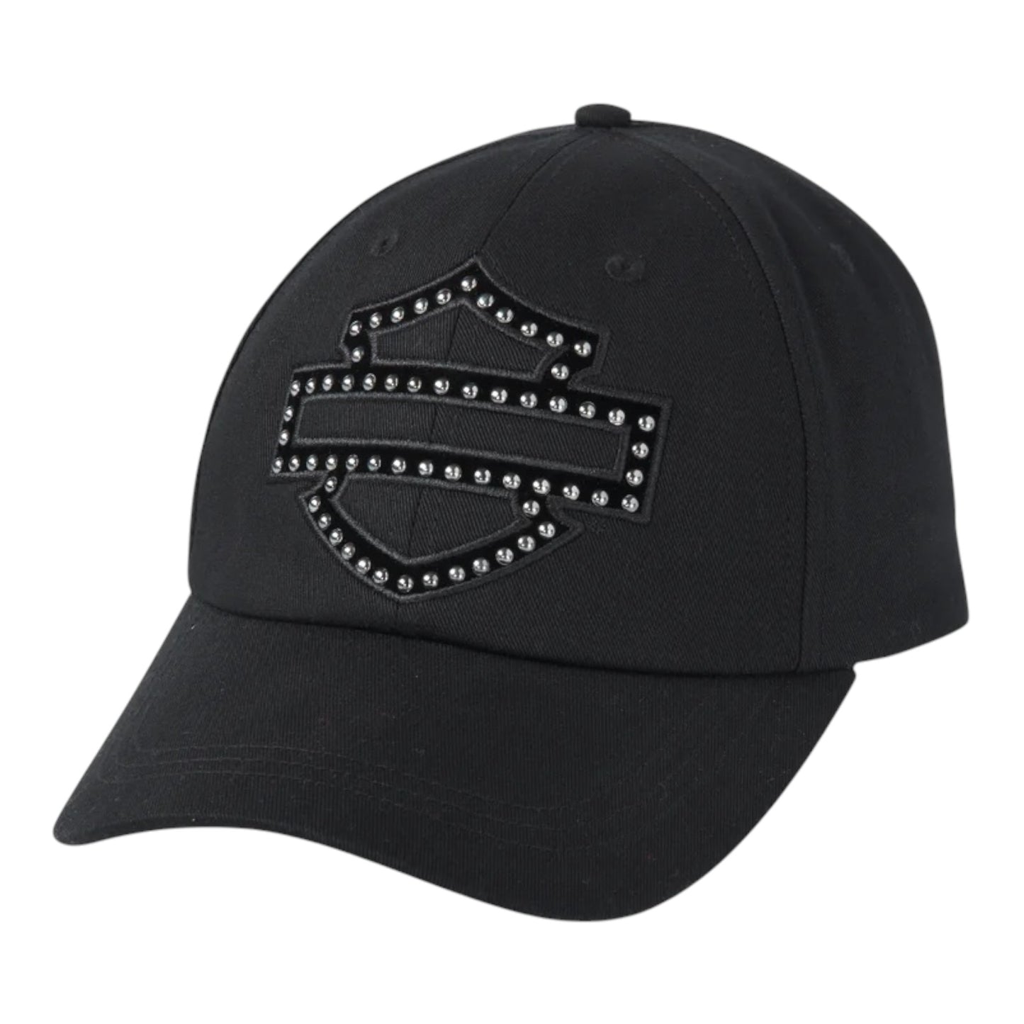 STUDDED B&S HAT-BB,WOVEN, BLACK