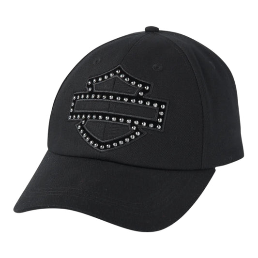 STUDDED B&S HAT-BB,WOVEN, BLACK
