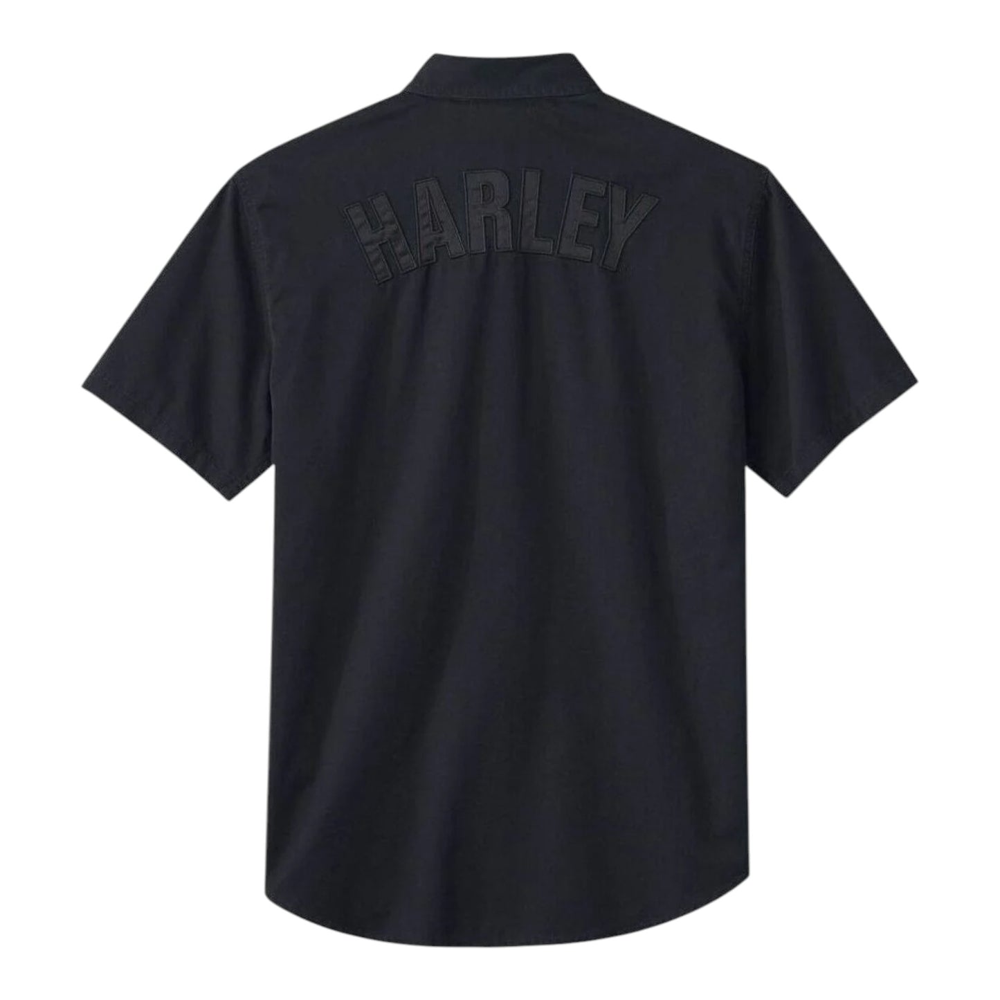 SHIRT-WOVEN, BLACK W/GREY B&S