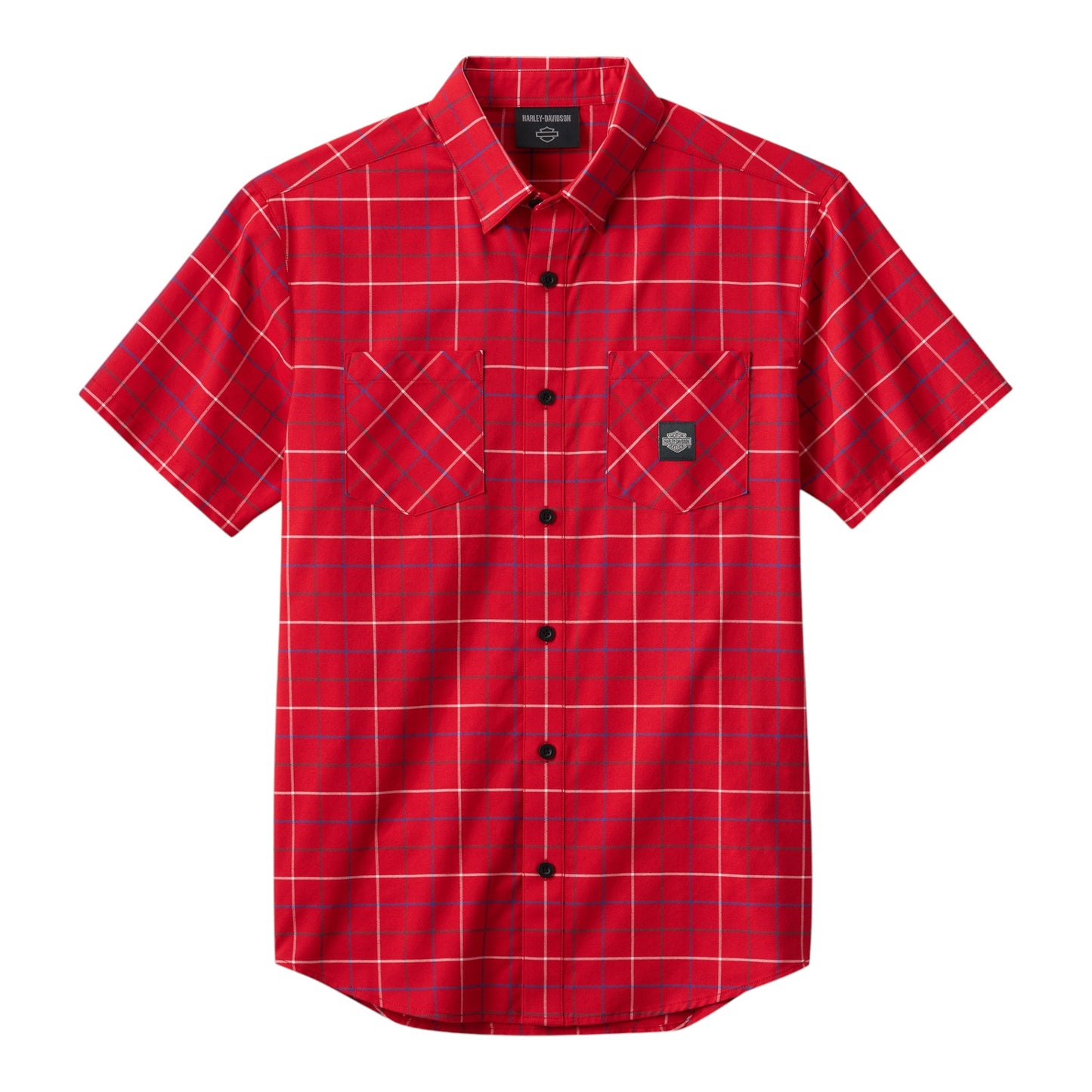 SHIRT-WOVEN, RED PLAID